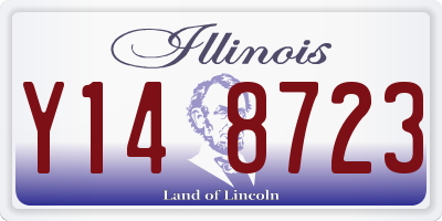 IL license plate Y148723