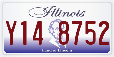 IL license plate Y148752