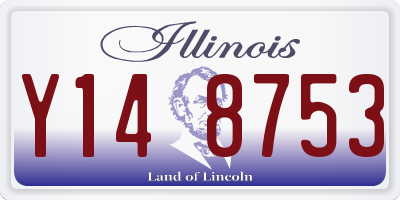 IL license plate Y148753