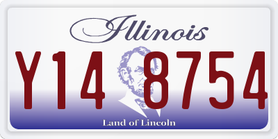 IL license plate Y148754