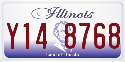 IL license plate Y148768