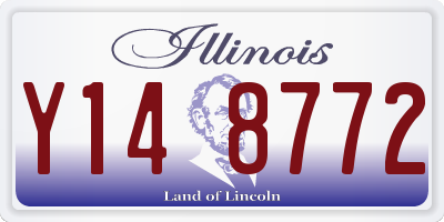 IL license plate Y148772