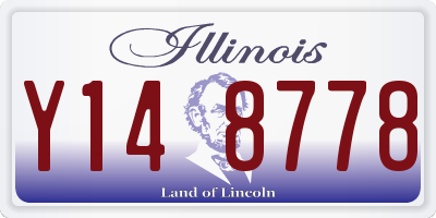IL license plate Y148778