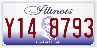 IL license plate Y148793