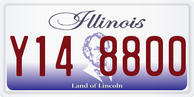 IL license plate Y148800