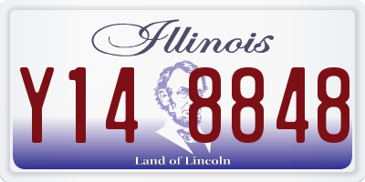 IL license plate Y148848