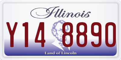 IL license plate Y148890
