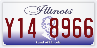 IL license plate Y148966
