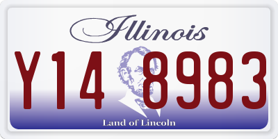 IL license plate Y148983