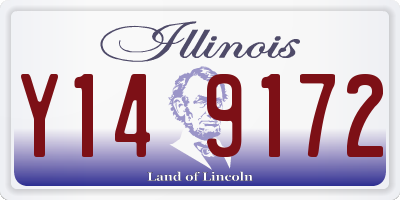 IL license plate Y149172