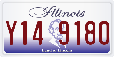 IL license plate Y149180