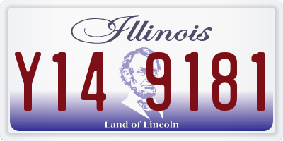IL license plate Y149181