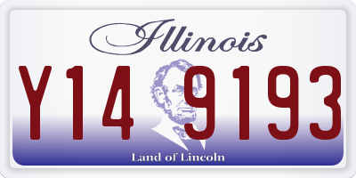 IL license plate Y149193