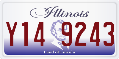IL license plate Y149243