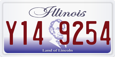 IL license plate Y149254