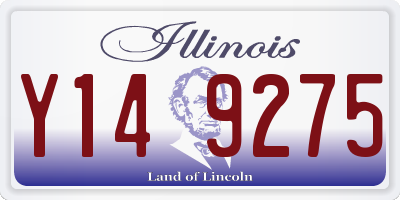 IL license plate Y149275