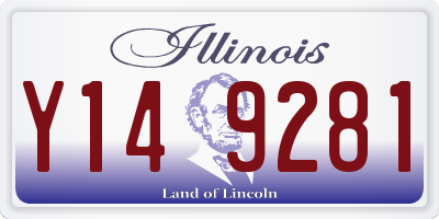 IL license plate Y149281