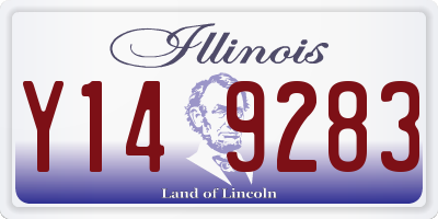 IL license plate Y149283