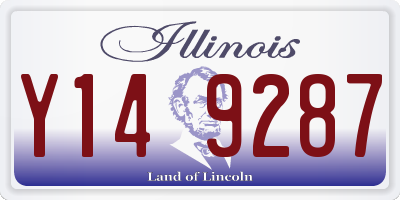 IL license plate Y149287