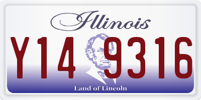 IL license plate Y149316