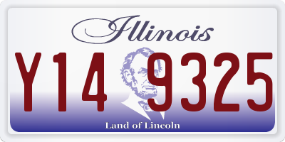 IL license plate Y149325