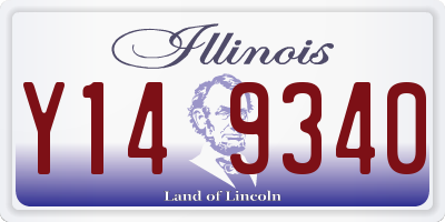 IL license plate Y149340