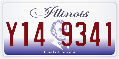IL license plate Y149341