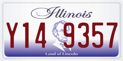 IL license plate Y149357