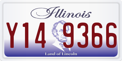 IL license plate Y149366