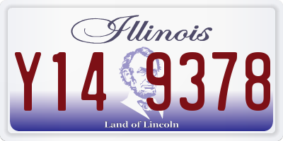 IL license plate Y149378