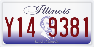 IL license plate Y149381