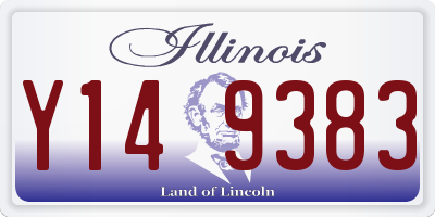 IL license plate Y149383