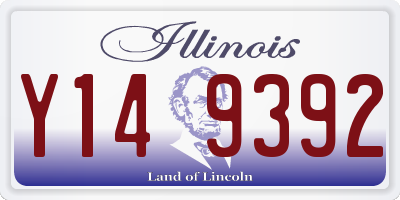IL license plate Y149392