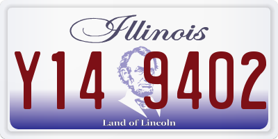 IL license plate Y149402