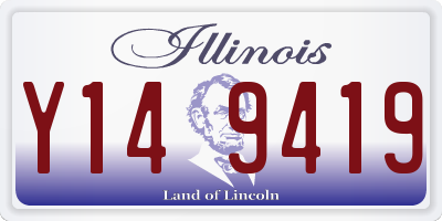 IL license plate Y149419