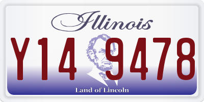 IL license plate Y149478