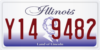 IL license plate Y149482