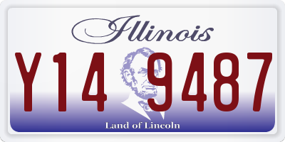 IL license plate Y149487