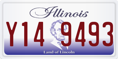 IL license plate Y149493