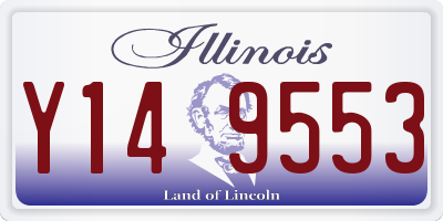 IL license plate Y149553