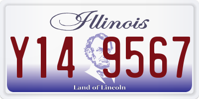 IL license plate Y149567