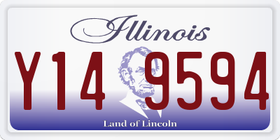IL license plate Y149594