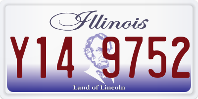IL license plate Y149752