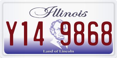 IL license plate Y149868