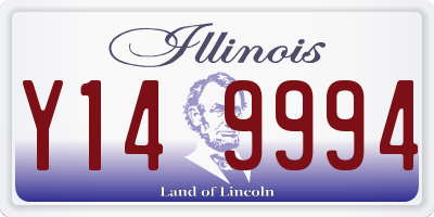IL license plate Y149994