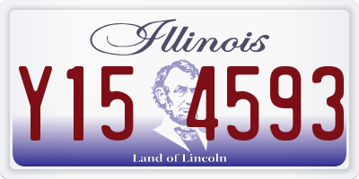 IL license plate Y154593