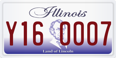 IL license plate Y160007