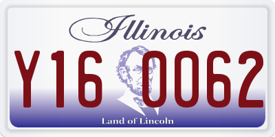IL license plate Y160062