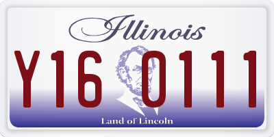 IL license plate Y160111