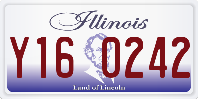 IL license plate Y160242
